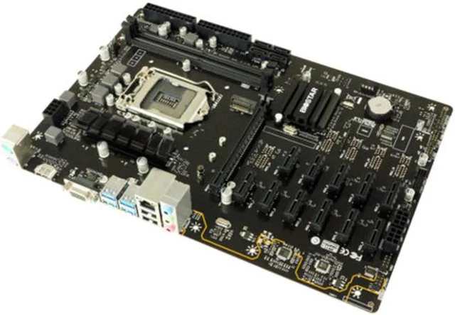 Alt view image 3 of 4 - Biostar TB360-BTC PRO 12 GPU Crypto Mining Motherboard ATX 32G 12 X Pci-E 3.0 Usb 3.1 Intel Btc Mine Board