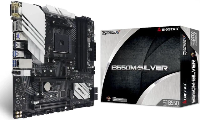 Main image of Biostar B550M-Silver AMD AM4 PCIe 4.0 Micro ATX Gaming Motherboard