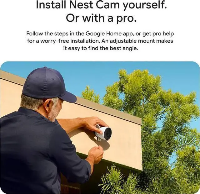 Alt view image 3 of 5 - Nest Cam Outdoor (Wired, 2nd Gen) - Security Camera with 2K Video and Gemini, Night Vision, 2-Way Audio - Works with Google Home - 2025 Model - Snow