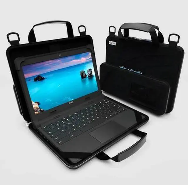 Main image of Always On EVA 11.6 Inch Slim Chromebook Case w/Shoulder Strap, Pouch & ID Holder
