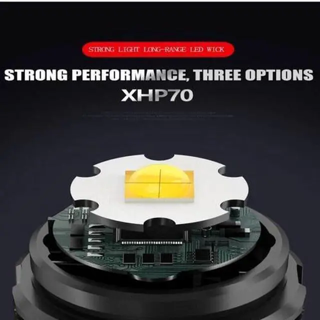 Alt view image 2 of 7 - 1000000 Lumens Super Bright LED Tactical Flashlight Rechargeable LED Work Light