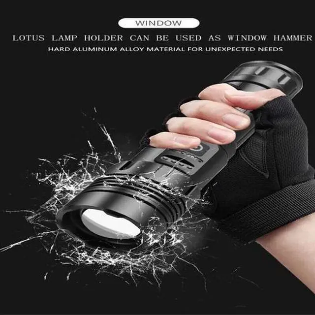 Alt view image 5 of 7 - 1000000 Lumens Super Bright LED Tactical Flashlight Rechargeable LED Work Light