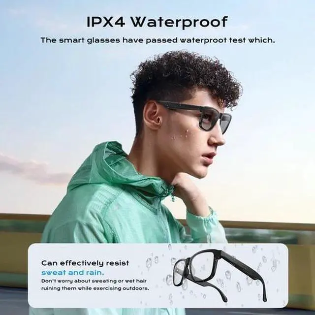 Alt view image 7 of 7 - Smart Glasses Photochromic Lenses Bluetooth Call Glasses Audio Eyewear Headset