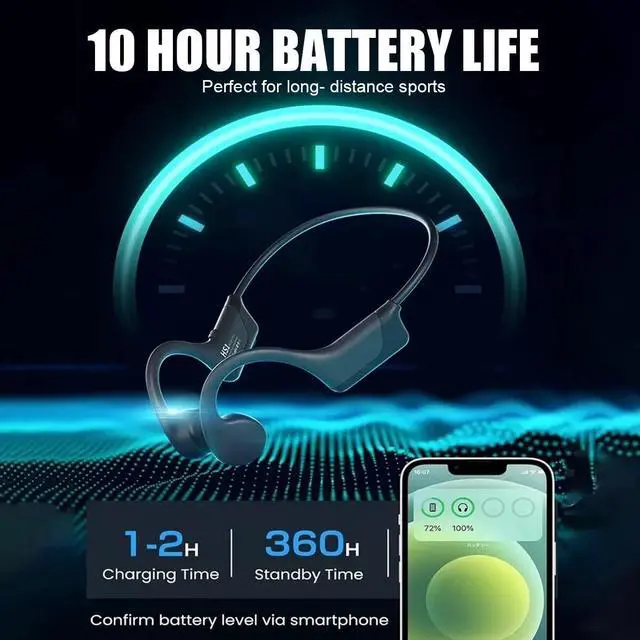 Alt view image 5 of 7 - Bone Conduction Headphones Bluetooth 5.3 Wireless Earbuds Outdoor Sport Headset