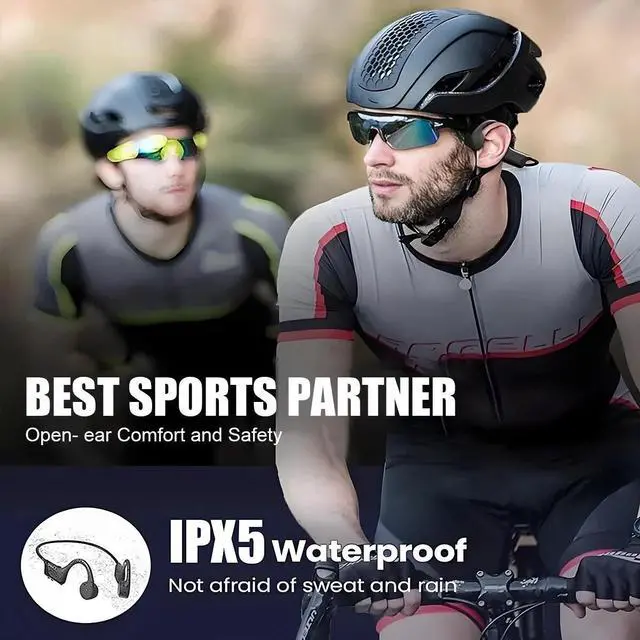 Alt view image 3 of 7 - Bone Conduction Headphones Bluetooth 5.3 Wireless Earbuds Outdoor Sport Headset