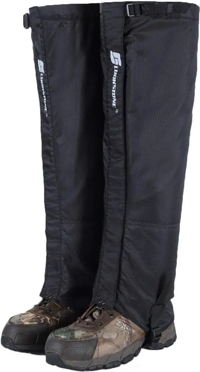 Main image of Boot Gaiters Soft shell Windproof Composite Fleece Lining Adjustable Wide Strap-black size L