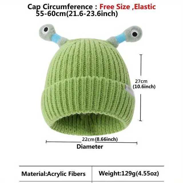 Alt view image 3 of 7 - LED Beanie Knit Hat With Light Funny Holiday Party Cap Xmas Gifts Multicolor- Blue