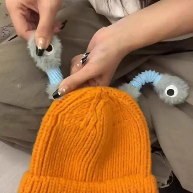 Alt view image 6 of 7 - LED Beanie Knit Hat With Light Funny Holiday Party Cap Xmas Gifts Multicolor- Blue