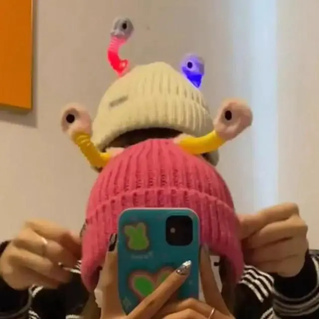Alt view image 3 of 7 - LED Beanie Knit Hat With Light Funny Holiday Party Cap Xmas Gifts Multicolor-Pink