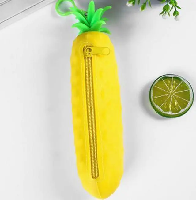 Main image of Pen/Pencil case Creative Fruit and Vegetable Shape Stationery Bag-Pea Pineapple