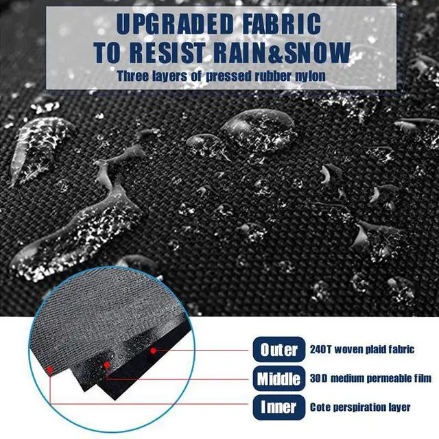 Alt view image 5 of 7 - 1 Pair Tear-resistant Waterproof High Leg Gaiters Rain Snow Boot Leg Covers Black Size M