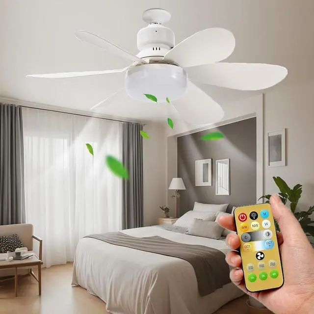 Main image of Socket Ceiling Fans with Lights and Remote- Socket Fan light with Dimmable Led