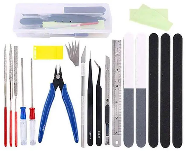Alt view image 6 of 6 - 25Pcs Gundam Model Tool Set Craft Kit for Car Craft Assembly Building Basic Set- 22Pcs Basic Model Tools Kit