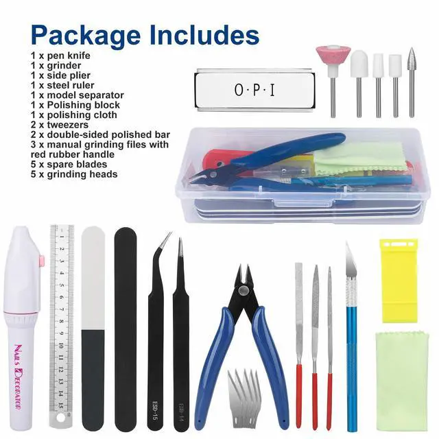 Alt view image 6 of 7 - 25Pcs Gundam Model Tool Set Craft Kit for Car Craft Assembly Building Basic Set-25Pcs Basic Model Tools Kit