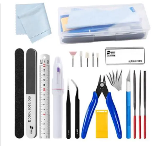 Alt view image 7 of 7 - 25Pcs Gundam Model Tool Set Craft Kit for Car Craft Assembly Building Basic Set-25Pcs Basic Model Tools Kit