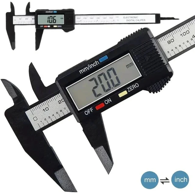 Main image of 6" 150mm Carbon Fiber Electronic Digital Vernier Caliper Micrometer Gauge LCD