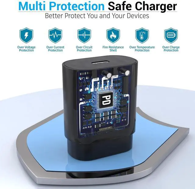 Alt view image 2 of 7 - Galaxy S25 S24 USB C Charging Block 25W PD Super Fast Charger Type C Wall Plug Adapter Quick Charge for Samsung Galaxy S25/S24/S23/S22/S21/S20/Z Fold 3/4/5/Note20/iPhone 17/16/15/14/(Black 2Pack)