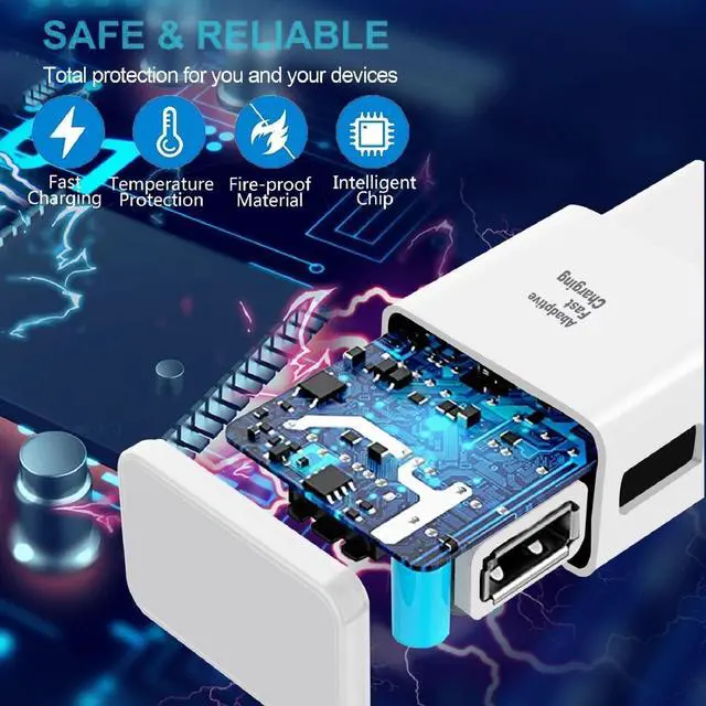 Alt view image 4 of 7 - for Samsung Fast Charging Cord 6FT Type C Charger USB Wall Charger Block Samsung Fast Charger for Galaxy S9 S10 S10+ S20 S21 S22 S23 S24 S25 Plus/Ultra/FE,A55/A54/A56/A16/A15/A14/A25/A35,Note 20/10/9