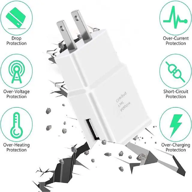 Alt view image 5 of 7 - for Samsung Fast Charging Cord 6FT Type C Charger USB Wall Charger Block Samsung Fast Charger for Galaxy S9 S10 S10+ S20 S21 S22 S23 S24 S25 Plus/Ultra/FE,A55/A54/A56/A16/A15/A14/A25/A35,Note 20/10/9