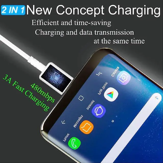 Alt view image 7 of 7 - for Samsung Fast Charging Cord 6FT Type C Charger USB Wall Charger Block Samsung Fast Charger for Galaxy S9 S10 S10+ S20 S21 S22 S23 S24 S25 Plus/Ultra/FE,A55/A54/A56/A16/A15/A14/A25/A35,Note 20/10/9