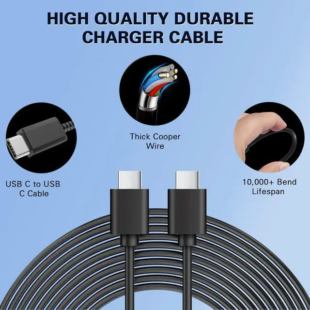 Alt view image 6 of 7 - Super Fast Samsung Android Phone Charger,25W Samsung Charger Fast Charging,2Pack Quick Type C Chargers 10FT USB C Chargers Cable for SamsungGalaxy S26 Ultra/S26+/S26/S25 Ultra/S24+/S23/S22 FE/S21+/S20