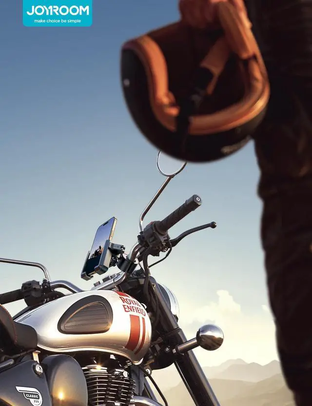 Alt view image 7 of 7 - JOYROOM Bike Phone Holder - [Dual Vibration Dampener][Not Block Camera] Bicycle Phone Mount Handlebar, Motorcycle Bike Accessories for iPhone Samsung 4.7''-7'' Phones