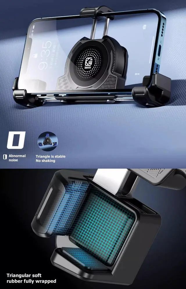 Alt view image 6 of 7 - Kewig Motorcycle Phone Mount with Vibration Dampener & Not Block Camera, Safely Anti-Theft Motorycle Phone Holder Handlebar Cellphone Mount for Bike Motorcycle Scooter ATV/UTV Fit 5.4-7.2" Phone