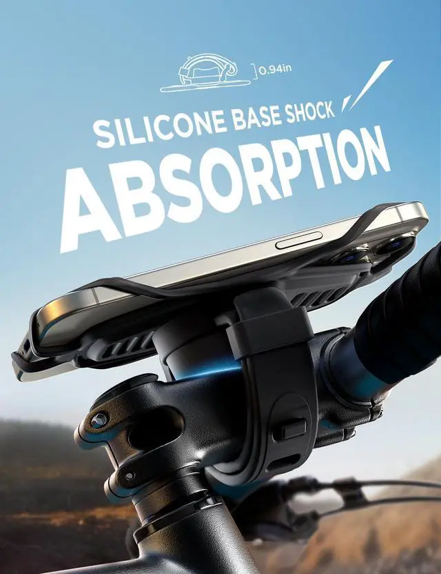 Alt view image 2 of 7 - JOYROOM Bike Phone Holder, 2024 Upgrade Phone Mount for Bike [7.2'' Big Phone Friendly&Ultra-Stable], Bicycle Motorcycle Phone Mount Holder Handlebar Cell Phone Clamp for iPhone 15/16 Pro Max Scooter