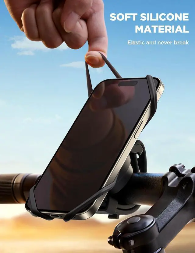 Alt view image 3 of 7 - JOYROOM Bike Phone Holder, 2024 Upgrade Phone Mount for Bike [7.2'' Big Phone Friendly&Ultra-Stable], Bicycle Motorcycle Phone Mount Holder Handlebar Cell Phone Clamp for iPhone 15/16 Pro Max Scooter