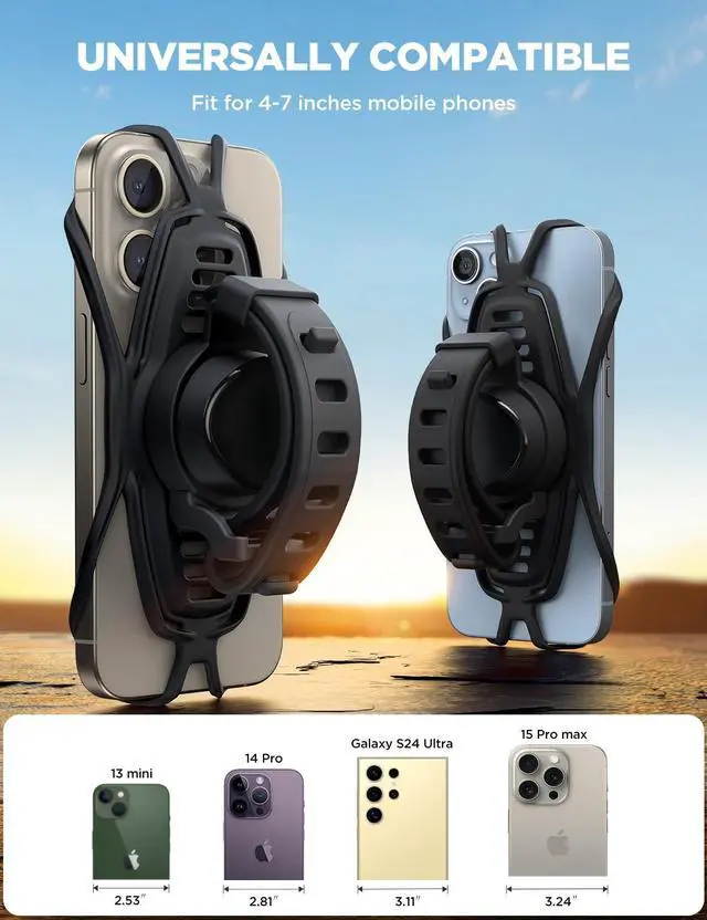 Alt view image 5 of 7 - JOYROOM Bike Phone Holder, 2024 Upgrade Phone Mount for Bike [7.2'' Big Phone Friendly&Ultra-Stable], Bicycle Motorcycle Phone Mount Holder Handlebar Cell Phone Clamp for iPhone 15/16 Pro Max Scooter