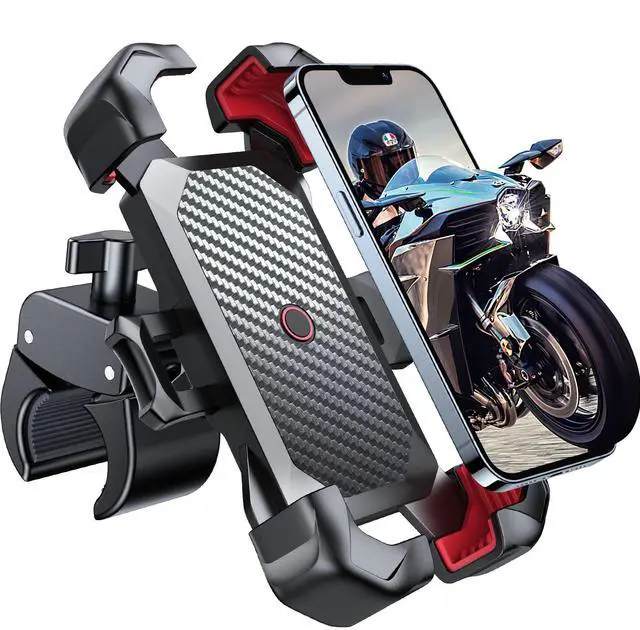 Main image of JOYROOM Motorcycle Phone Mount, [1s Auto Lock][100mph Military Anti-Shake] Bike Phone Holder for Bicycle, [10s Quick Install] Handlebar Phone Mount, Compatible with iPhone, Samsung, All Cell Phone