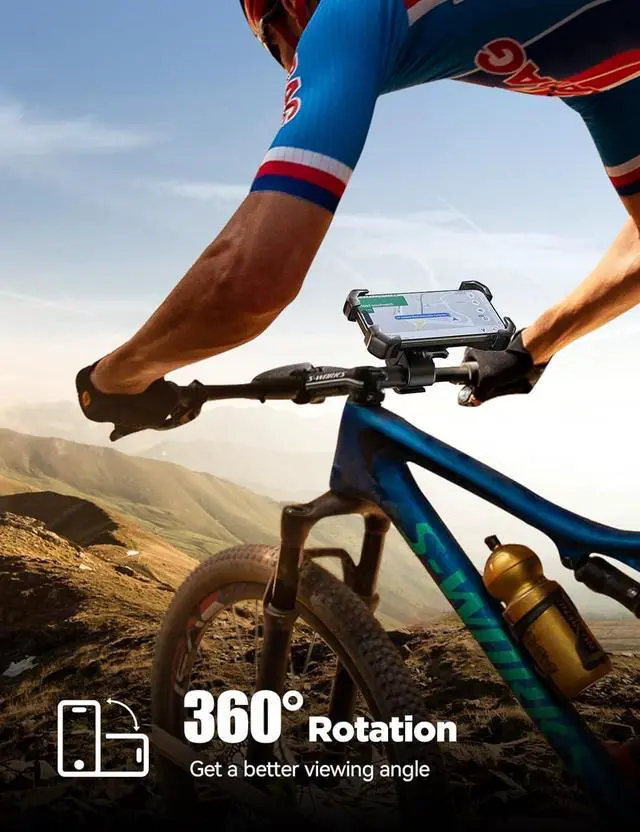 Alt view image 7 of 7 - JOYROOM Motorcycle Phone Mount, [1s Auto Lock][100mph Military Anti-Shake] Bike Phone Holder for Bicycle, [10s Quick Install] Handlebar Phone Mount, Compatible with iPhone, Samsung, All Cell Phone