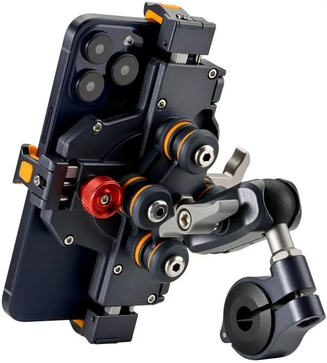 Main image of Kongeeker Aluminum Motorcycle Cell Phone Mount with Vibration Dampener, M1 Anti-Theft MTB Phone Mount for Motorcycle ATV Bike UTV Scooter, ATV Phone Holder Fit 6.1"-7.2" Phone, High-Speed Secure Lock