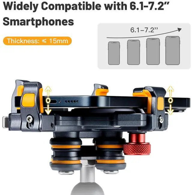 Alt view image 4 of 7 - Kongeeker Aluminum Motorcycle Cell Phone Mount with Vibration Dampener, M1 Anti-Theft MTB Phone Mount for Motorcycle ATV Bike UTV Scooter, ATV Phone Holder Fit 6.1"-7.2" Phone, High-Speed Secure Lock