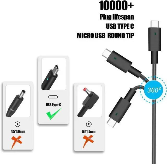 Alt view image 2 of 6 - HSXIRQA 100W 90W 65W USB Tpye C Charger Fit for MSI Prestige A10 A11 13 14 15 16 Summit E13 E14 E15 E16 Laptop MS-14C2 ADP-90FE D A20-100P2A ADP-100SB D Computer Laptop Charger AC Power Supply Adapter
