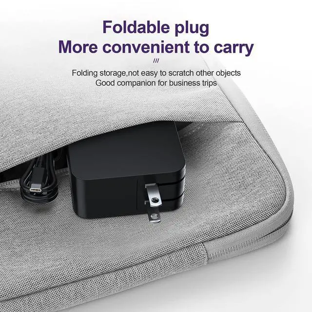 Alt view image 5 of 7 - USB-C 65W 45W AC Adapter Laptop Charger for Asus Chromebook ZenBook Transformer ExpertBook, C302C C213 C214 C436 C523 ADP-45EW B, UX390UA UX490 UX325 UX393 UX371, B9450FA B9450CEA, T302, Foldable Plug