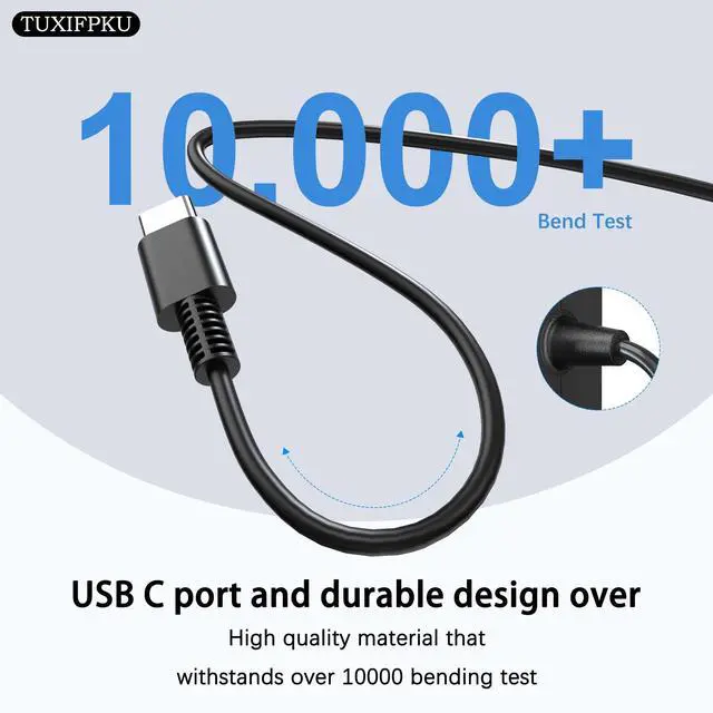 Alt view image 2 of 7 - TUXIFPKU 65W USB C Power Adapter,Type C Power PD Wall Fast Charger Compatible with Mac Book Pro,ASUS ZenBook, Dell Latitude, Lenovo, Huawei Matebook, HP Spectre, Acer Chromebook, Smart Phones