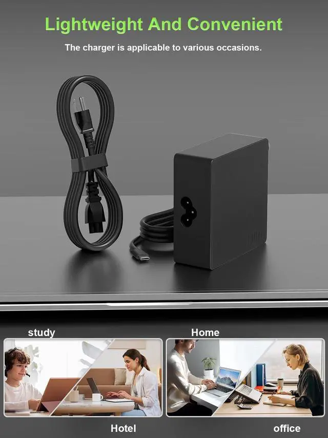 Alt view image 7 of 7 - PowerPortnerLink 100W USB C Charger Compatible with Asus Laptop and ROG Ally X Z1 Extreme Dock Gaming Console