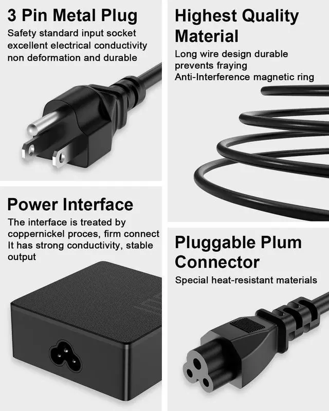 Alt view image 4 of 7 - Ryaobwu 100W 65W USB Type c Laptop Charger Compatible with Asus Rog Ally Flow X13 Z13 GV301 GV302 GZ301 Vivobook S 14 15 16X ZenBook 14 14X S13 Zephyrus G16 M16 G15 G14 S17 AC Power Adapter