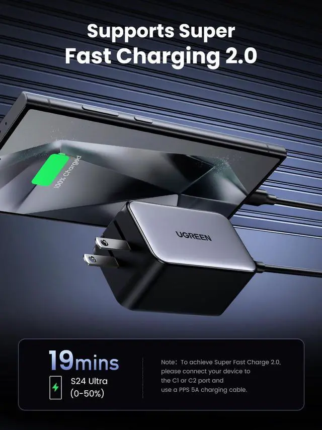 Alt view image 7 of 7 - UGREEN Nexode 65W GaN USB C Wall Charger, 4-Port Fast Type-C Charger Compatible with MacBook Pro/Air, iPhone 17/16/15 Series, Galaxy S25/S24, Pixel 10/9, iPad Pro, Steam Deck