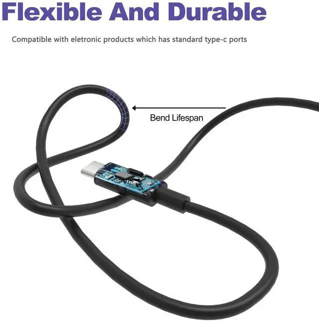 Alt view image 4 of 6 - YLLKJJT Charger Compatible with Dell 65W Laptop USB C, 65 Watt USB Type C Power Adapter Cord for Latitude 5520 5420 5540 7420 5550 3540 5450 e5430 5440 5530 7430 7440 XPS 13 Chromebook