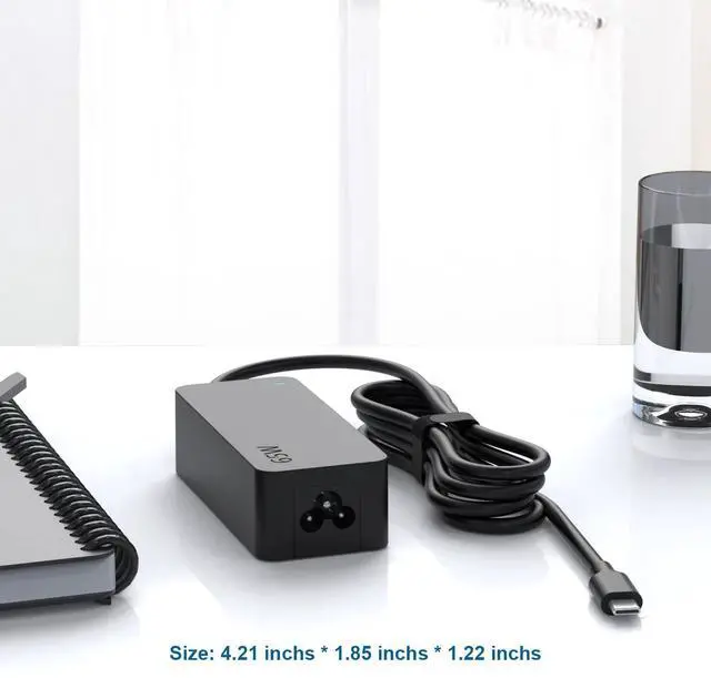 Alt view image 4 of 7 - 65W 45W Type USB C Charger Fit for Dell Latitude 7420 5420 5520 7410 7320 5320 5285 5290 7212 7275 7390 7389 7370 XPS 9370 9250 9305 9365Fit for Chromebook 3100 3400 Laptop AC Power Adapter