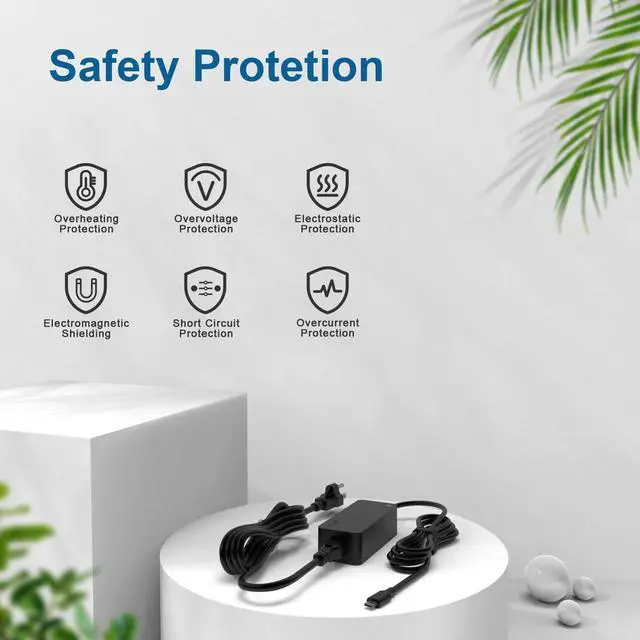 Alt view image 6 of 7 - 65W 45W Type USB C Charger Fit for Dell Latitude 7420 5420 5520 7410 7320 5320 5285 5290 7212 7275 7390 7389 7370 XPS 9370 9250 9305 9365Fit for Chromebook 3100 3400 Laptop AC Power Adapter