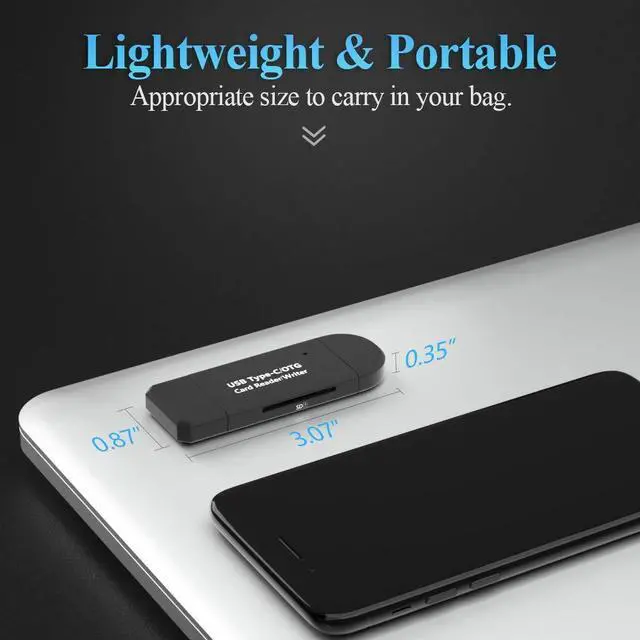 Alt view image 5 of 7 - 2 in 1 High-Speed Portable Memory Card Reader - SD 3.0 Transport Protocol, USB 3.0 to SDXC, SDHC, SD, MMC, RS-MMC, Micro SDXC, Micro SDHC Card and UHS-I