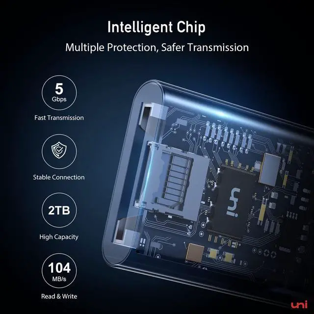 Alt view image 3 of 7 - uni SD Card Reader, High-Speed USB 3.0 to Micro SD Card Adapter, Aluminum Computer Memory Card Reader Dual Slots, for SD/SDXC/SDHC/MMC/Micro SDXC/TF/Micro SDHC | Laptop, PC, and More