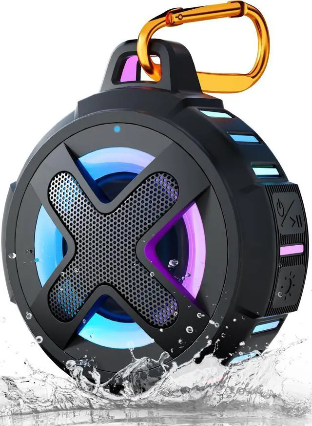 Main image of XLEADER X8(2 Gen) Upgraded, Bluetooth Shower Speaker, Certified IP67 Waterproof, 10W Pro Sound &Deep Bass, 24Hrs Playtime, Stocking Stuffers for Teens Women Men, White Elephant Gifts