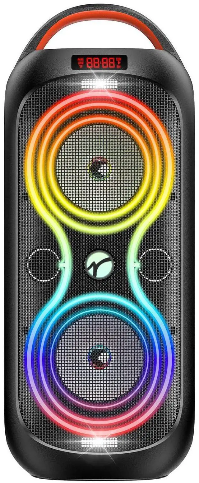 Main image of ABigDay Party Bluetooth Speaker Up to 40W Sound Peak, Dynamic LED Lights, 8 Vibrant Colors & 5 Light Modes, Micro SD Slot, AUX, USB & Microphone Input, 6-Hours Playtime, Ideal for Events & Parties