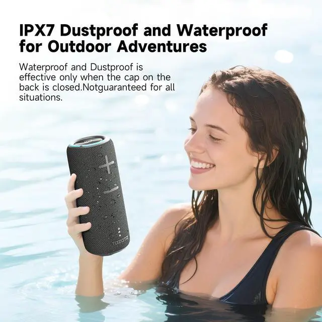 Alt view image 4 of 7 - Portable Bluetooth Speaker, 30W 360° Surround Sound IPX7 Waterproof Wireless Golf Speakers,Outdoor Loud TWS Speaker for Beach,Party,Camping Gift,8H Playtime