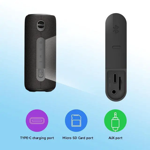 Alt view image 6 of 7 - Portable Bluetooth Speaker, 30W 360° Surround Sound IPX7 Waterproof Wireless Golf Speakers,Outdoor Loud TWS Speaker for Beach,Party,Camping Gift,8H Playtime