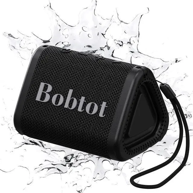 Main image of Portable Bluetooth Speaker Wireless, IPX7 Small Shower Speaker Waterproof, 15H Playing Time, Loud and Stereo Sound with Bass, TWS Pairing for Party, Camping, Travel, Black